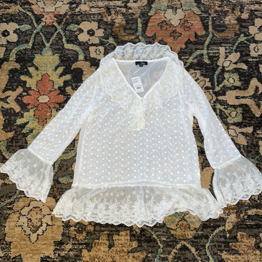 Sheer white blouse